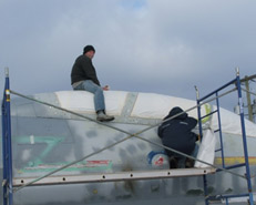 Working on the aircraft Fall 2010